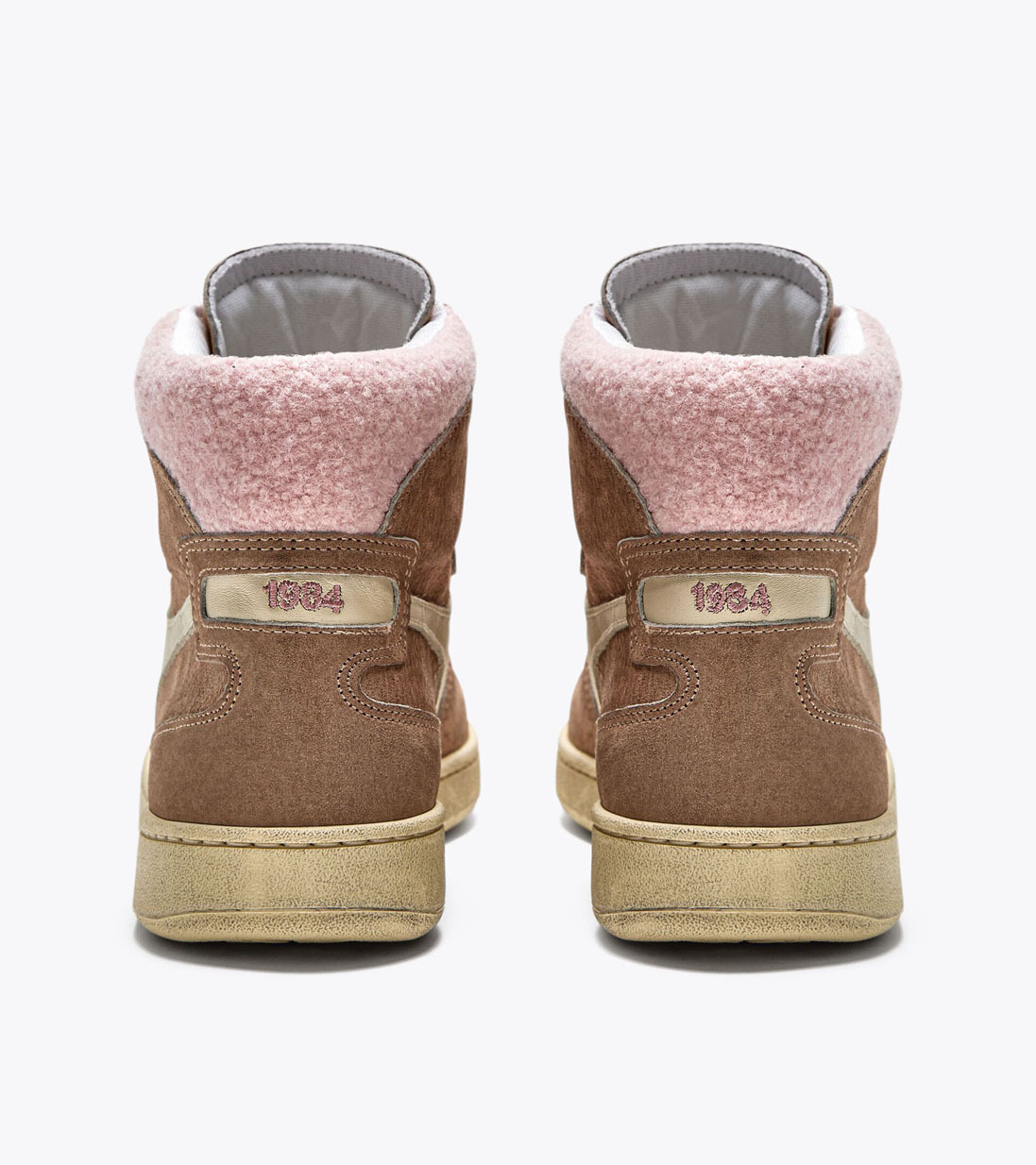 diadora heritage mi basket shearling wn sneakers bruin bp 2ym 6o2 s0xcrh