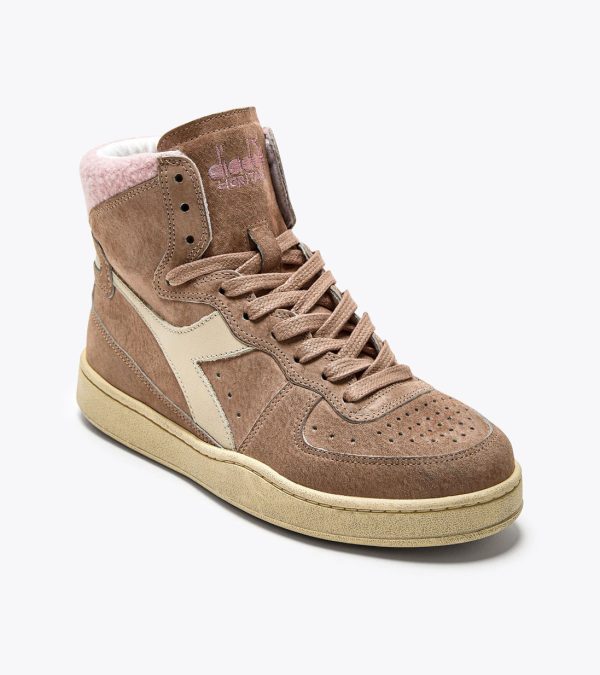 diadora heritage mi basket shearling wn sneakers bruin bp 2ym 6o5 s0xcrk