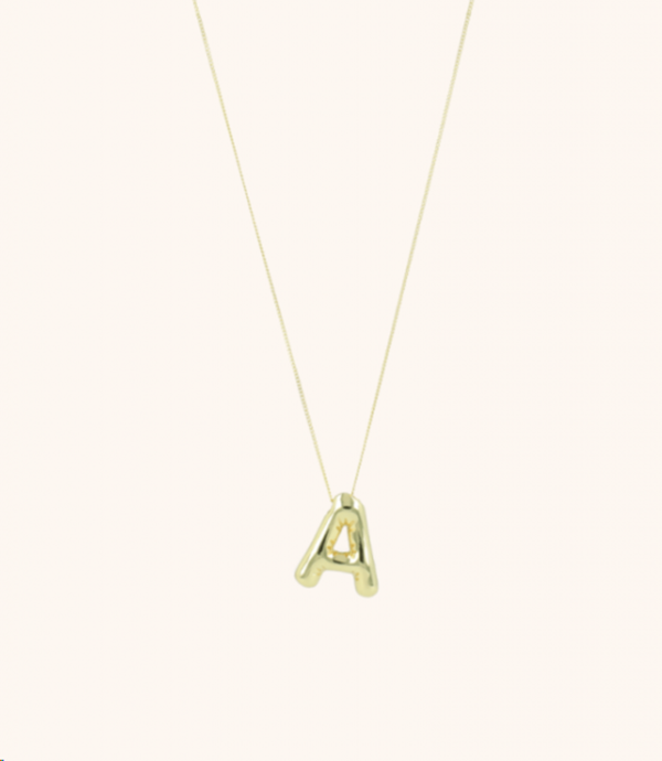 lott gioielli bold initial letter ketting goud bp 3li 7ry sje671