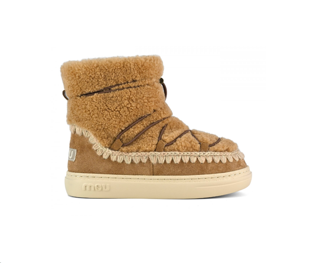 mou eskimo sneaker bold lace korte laarzen cognac bp 3mi 7tr sk0i2a