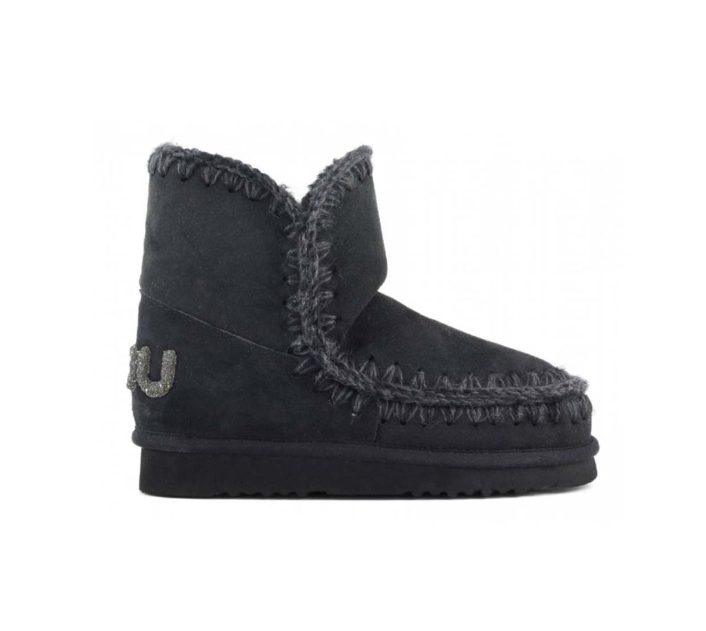 mou mou eskimo 18 glitter logo booties zwart korte laarzen zwart bp 2x5 6qs s2gqa8