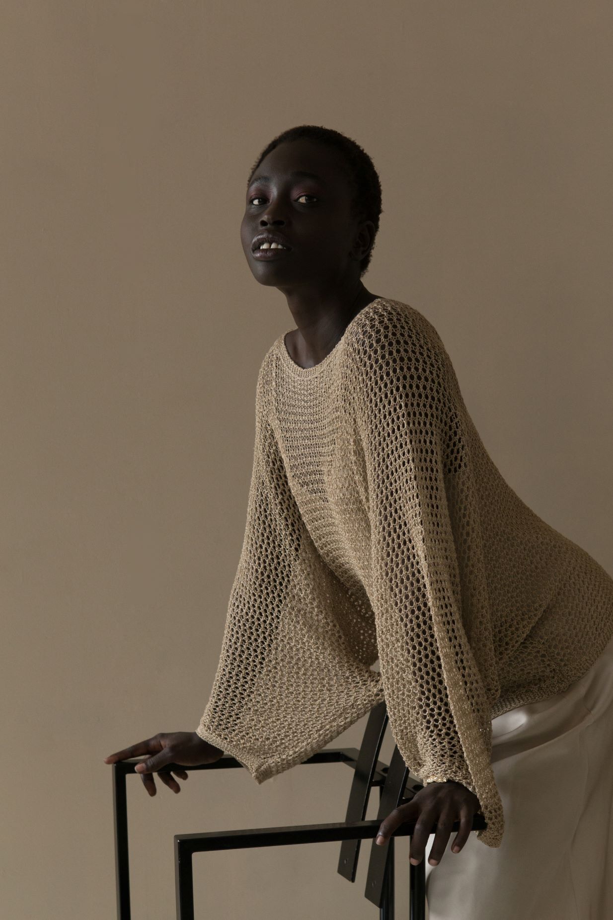 resort finest croshet sweater trui beige bp 2mi 7ec sa8j1n