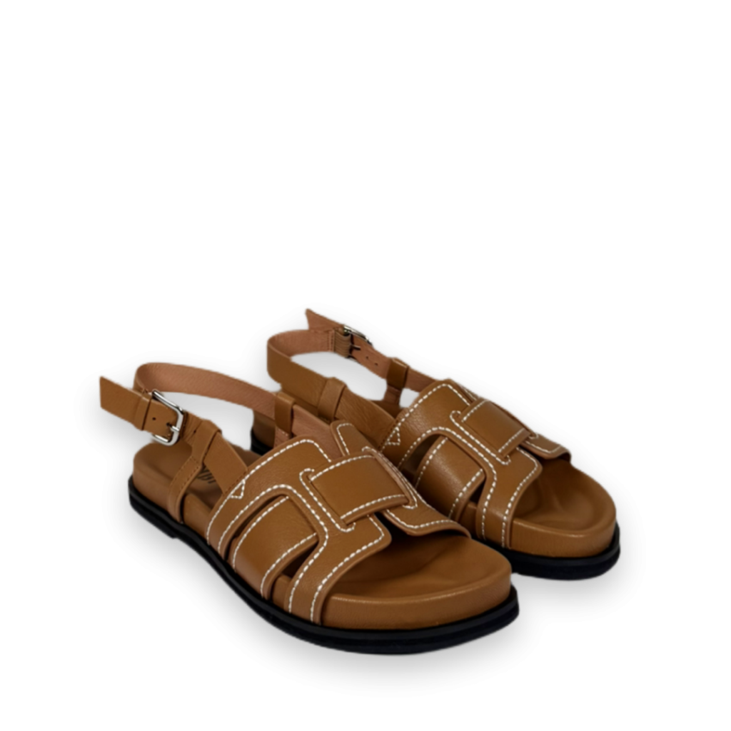 bibi lou holly flat sandalen cognac bp 3zk 880 sycnay