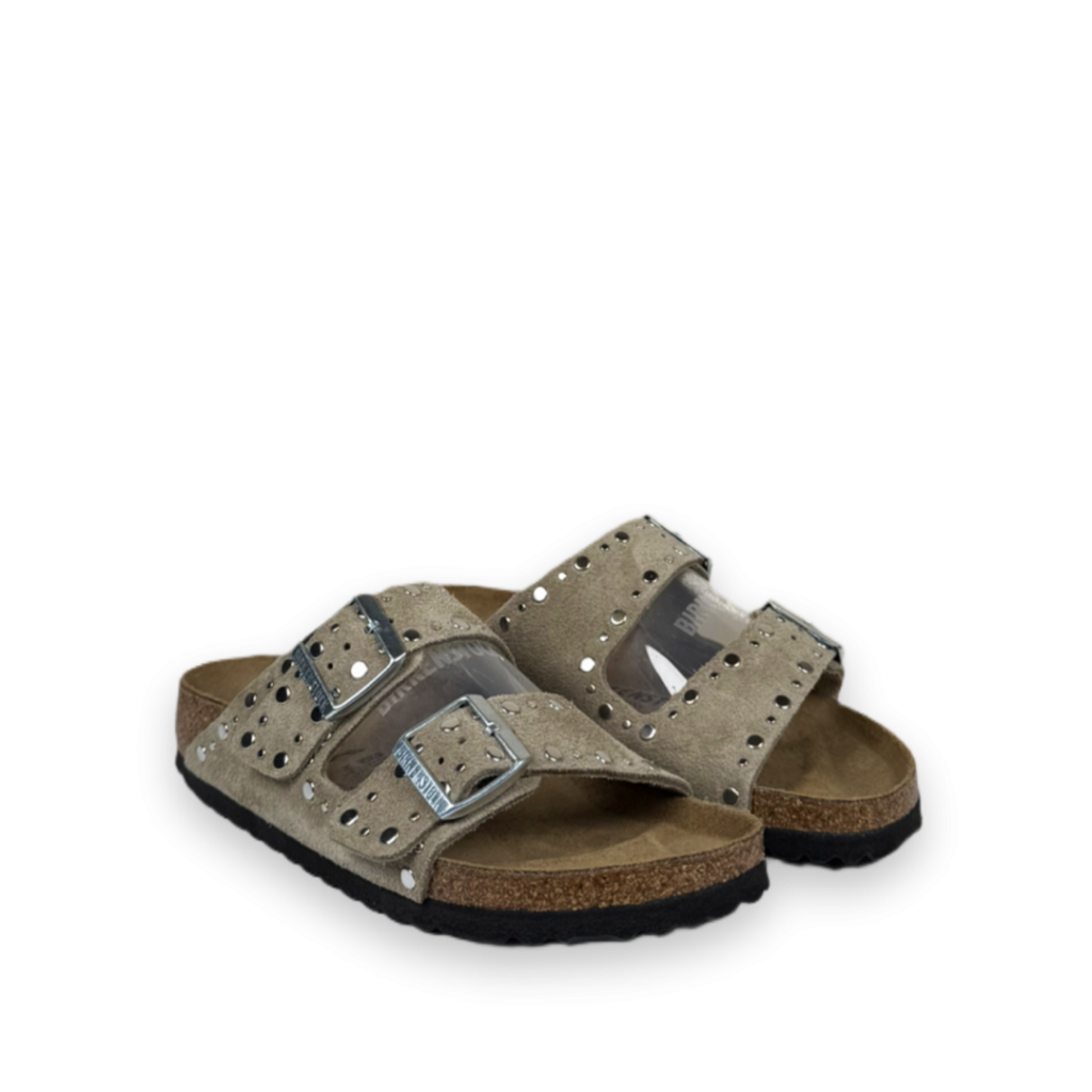 birkenstock arizona rivet slippers taupe bp 45b 8cp sz6bbz