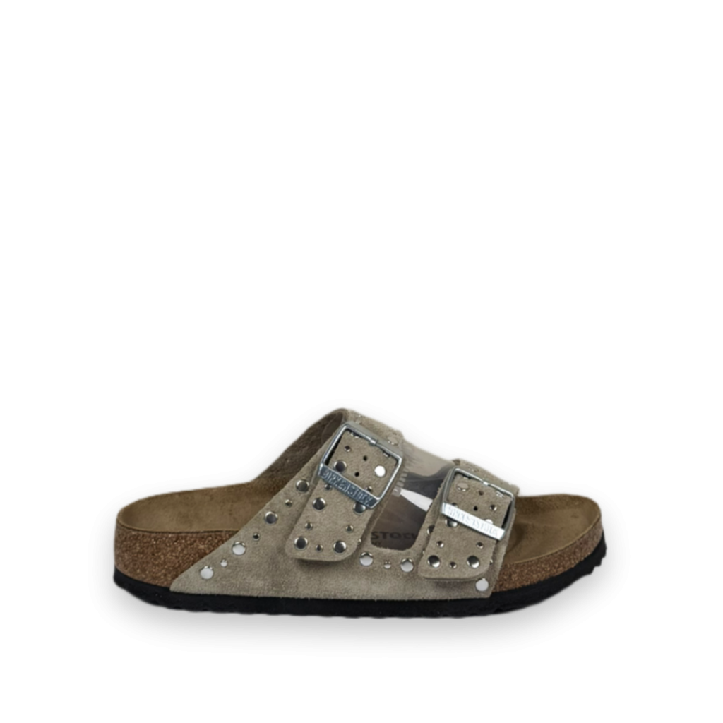 birkenstock arizona rivet slippers taupe bp 45b 8cq sz6bbz