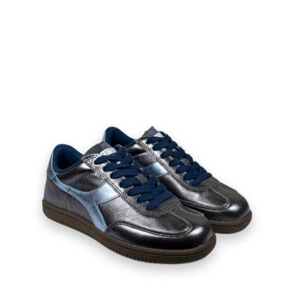 diadora heritage trainer metalized sneakers grijs bp 470 8et szoy5f