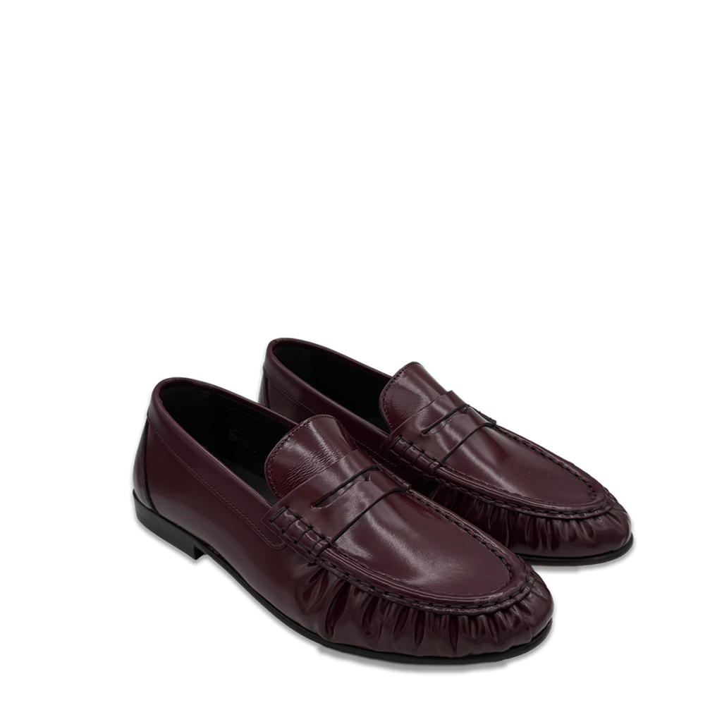 posa penny loafer wrinkle loafers bordeaux bp 49l 8hq t57mfi