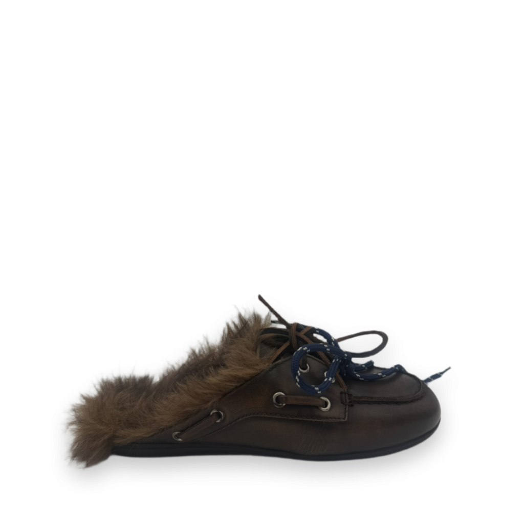 posa boat loafer mule fur loafers bruin bp 52e 9vq tixzyn