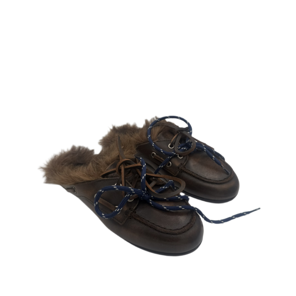 posa boat loafer mule fur loafers bruin bp 52e 9vr tixzyn