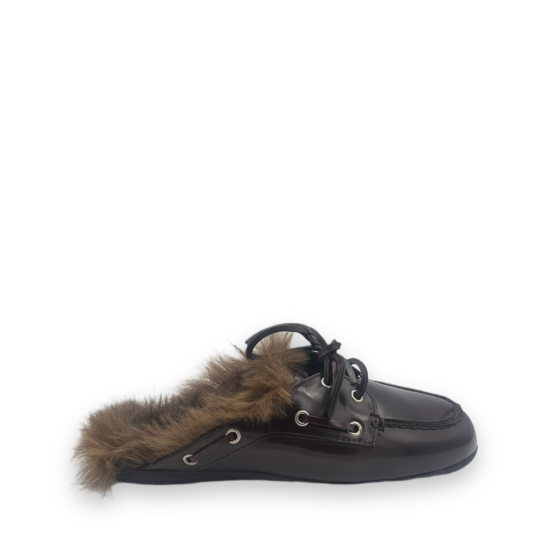 posa boat loafer mule hairy fur loafers bordeaux bp 542 9vm tixzxl