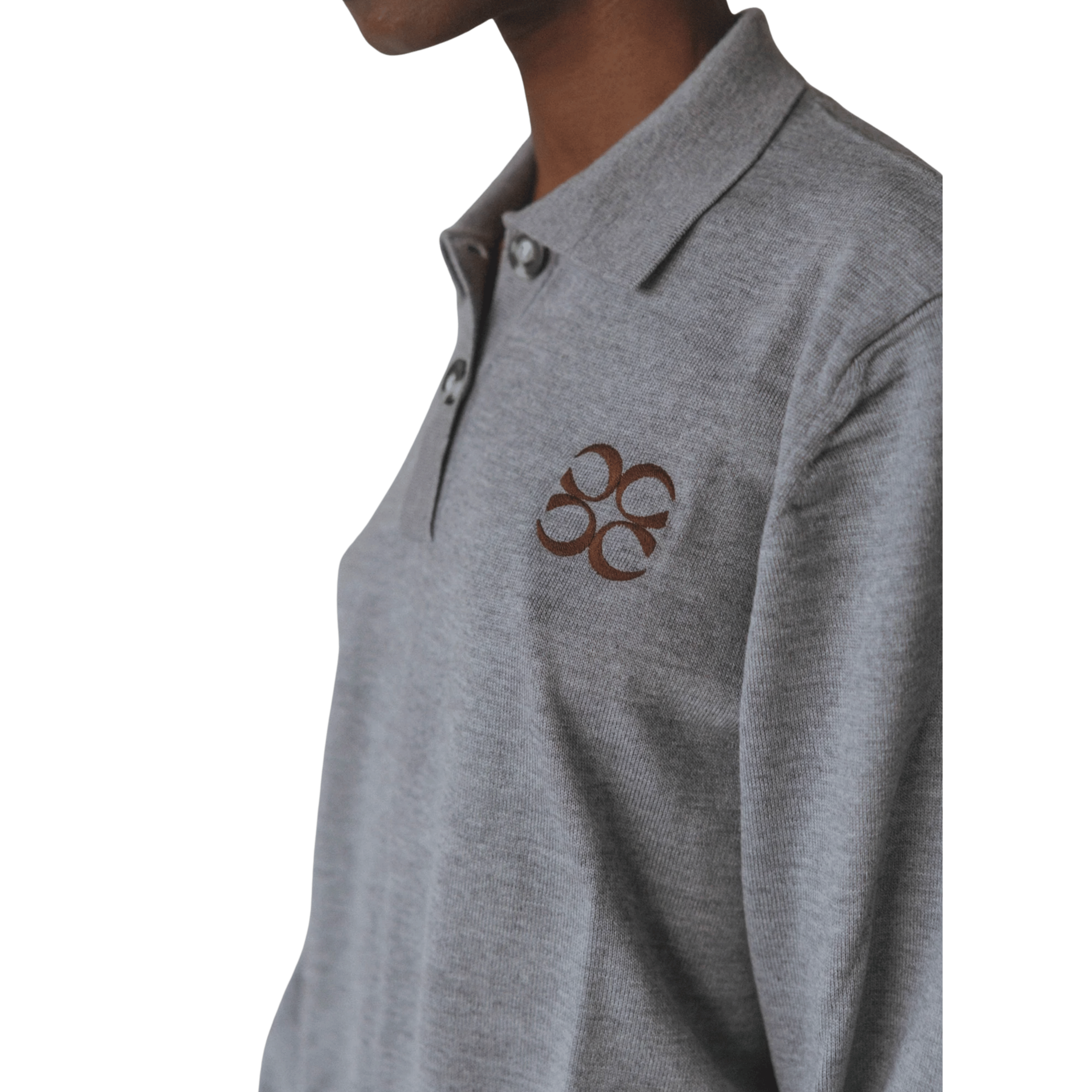 coucou afterglow kniitwear polo trui grijs bp 592 a7l tlgrly