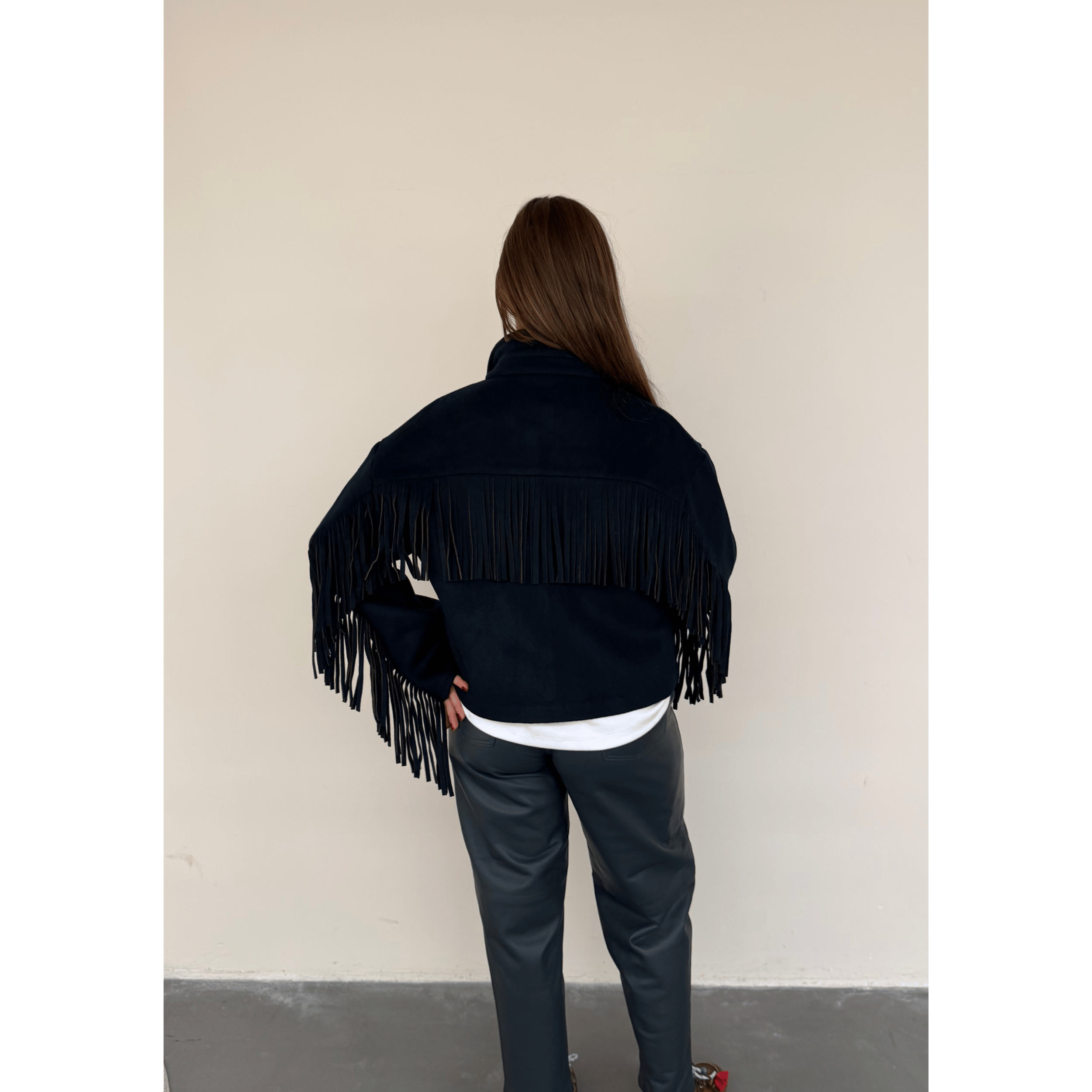 goosecraft sophie fringe jas blauw bp 56p a8h tliijh