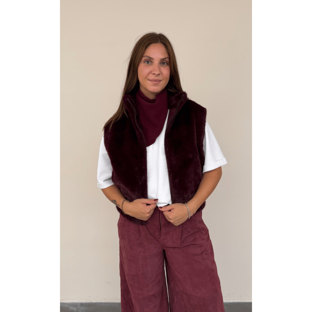 blonde no 8 leni bodywarmer bordeaux bp 52l af3 tma8vr
