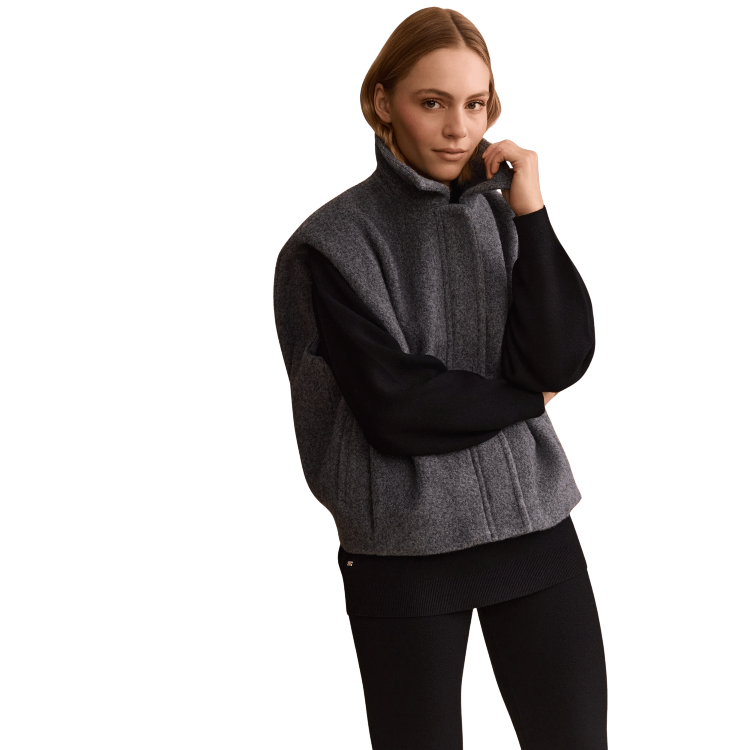 lune jolie bodywarmer grijs bp 5ad adk tm8e69